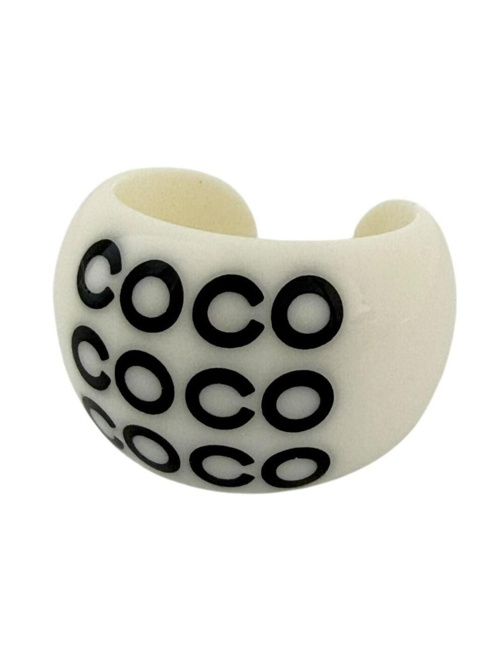 Chanel One Band Plastic Ring #256662C63B